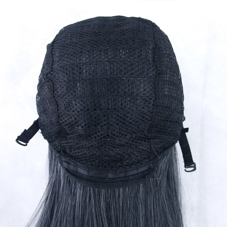 Short Straight Heat Resistant Synthetic Hair Gray Nature Black Women Party Cosplay Wigs, Random Color Delivery