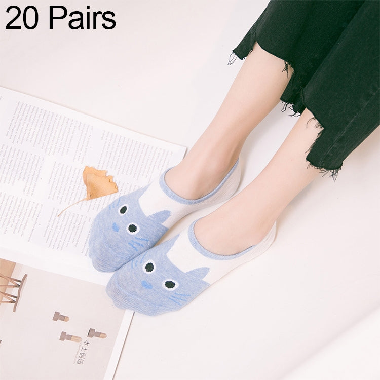 20 Pairs Candy Color Short Breathable Casual Boat Socks