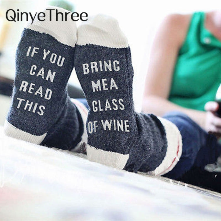3 PCS Contrast Color English Men and Women Cotton Socks