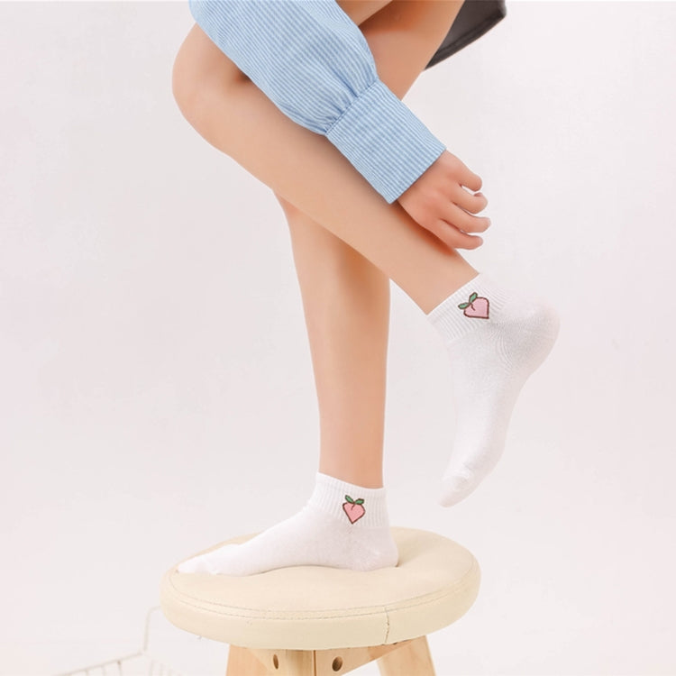 3 Pairs Cute Summer Thin Section Fruit Knitting College Sailboat Socks Women Cotton Socks