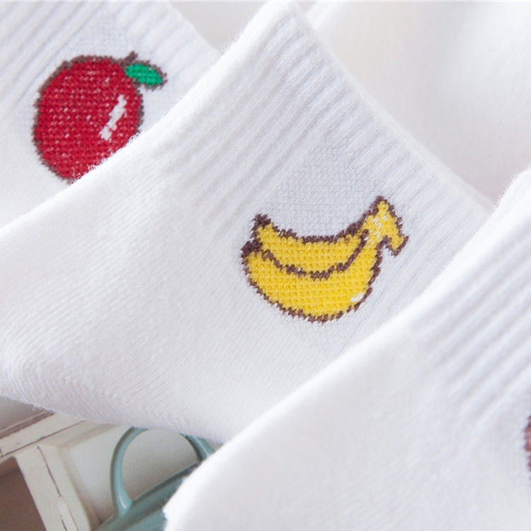 3 Pairs Cute Summer Thin Section Fruit Knitting College Sailboat Socks Women Cotton Socks