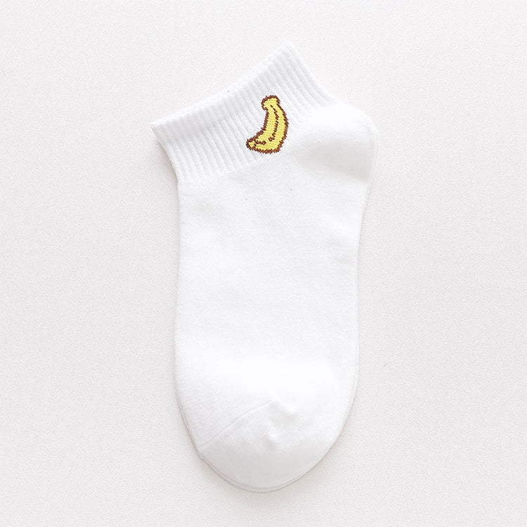 3 Pairs Cute Summer Thin Section Fruit Knitting College Sailboat Socks Women Cotton Socks