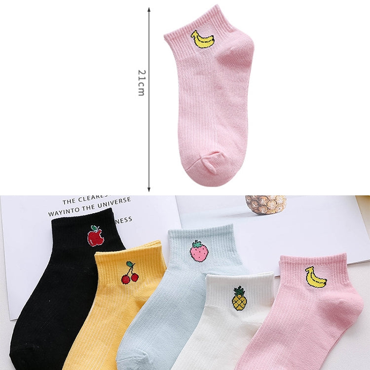 3 Pairs Cute Summer Thin Section Fruit Knitting College Sailboat Socks Women Cotton Socks