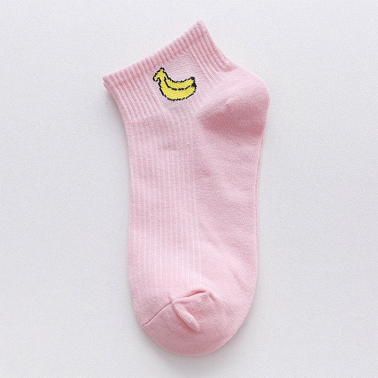 3 Pairs Cute Summer Thin Section Fruit Knitting College Sailboat Socks Women Cotton Socks