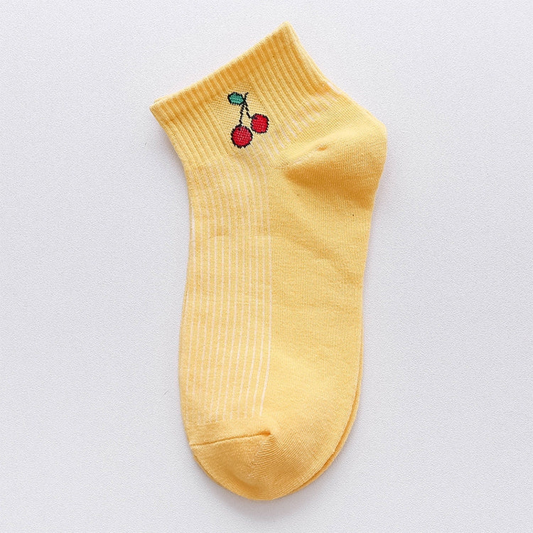 3 Pairs Cute Summer Thin Section Fruit Knitting College Sailboat Socks Women Cotton Socks