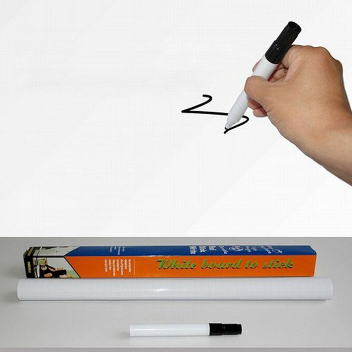 PVC Wall Whiteboard with Free Marker Pen Size: 45x200cm