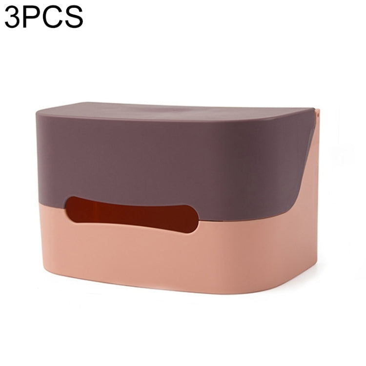 3 PCS Toilet Paper Towel Racks Household Punch-free Sanitary Tray Creative Waterproof Paper Roll Reel
