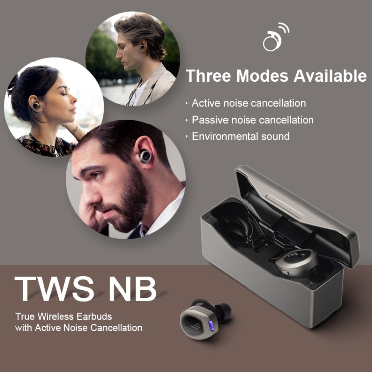 Edifier TWS NB ANC Active Noise Cancelling True Wireless Bluetooth Earphone(Gray)