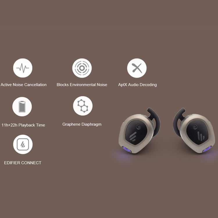 Edifier TWS NB ANC Active Noise Cancelling True Wireless Bluetooth Earphone(Gray)