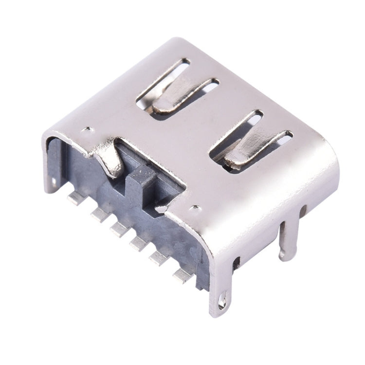 10 PCS Type-C 6P Stainless Steel Double Pressure Shrapnel Female Seat