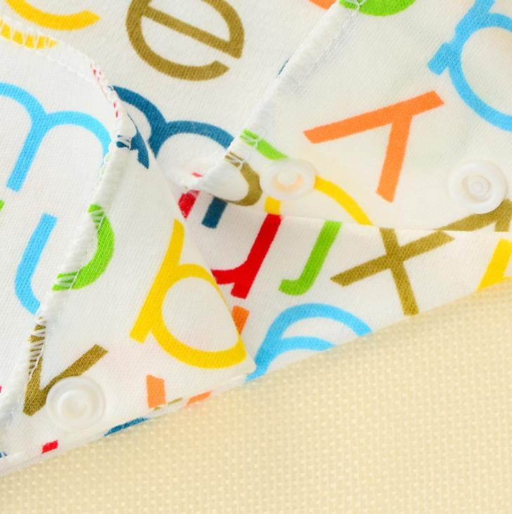 3 PCS Baby Saliva Towel Cotton Triangle Towel Baby Double-click Snap Turban Bib