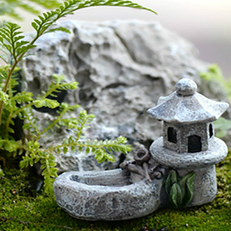 2 PCS Pool Towers Micro Landscape Ornaments Succulents Ornaments Doll Ornaments(Gray)