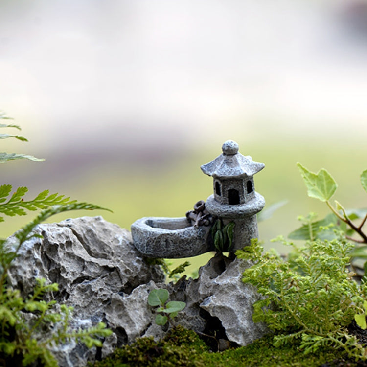 2 PCS Pool Towers Micro Landscape Ornaments Succulents Ornaments Doll Ornaments(Gray)