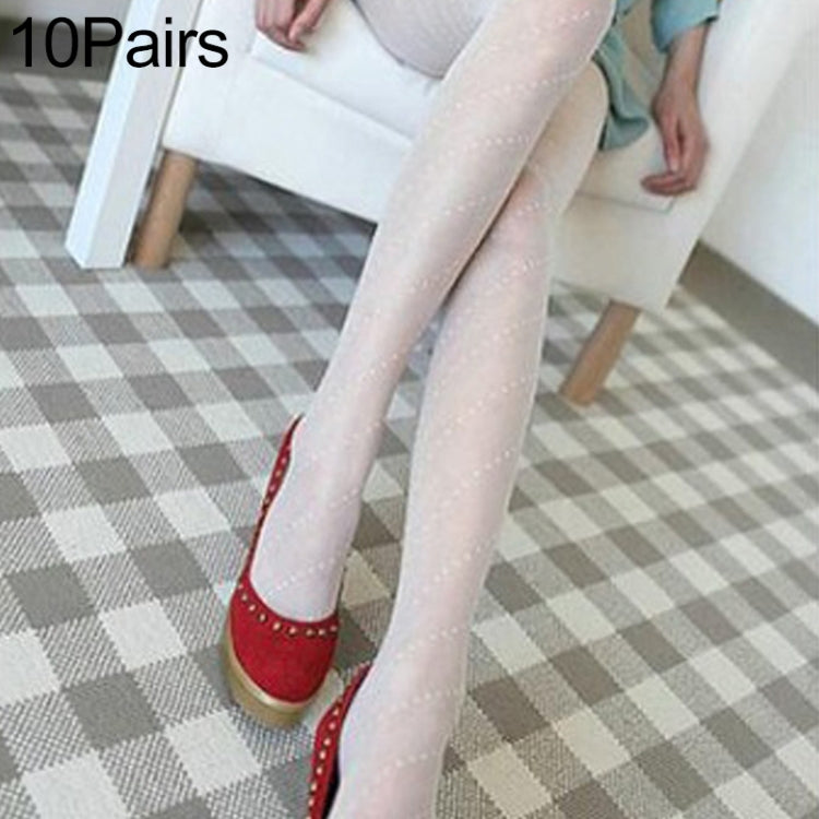 10 Pairs Women Tights Classic Silk Stockings Thin Lady Pantyhose