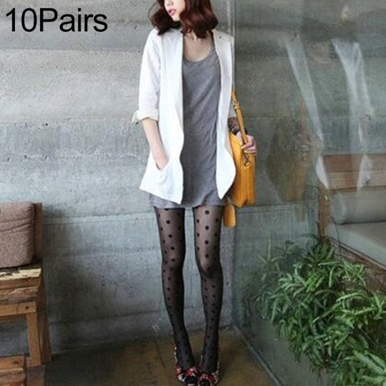 10 Pairs Women Tights Classic Silk Stockings Thin Lady Pantyhose