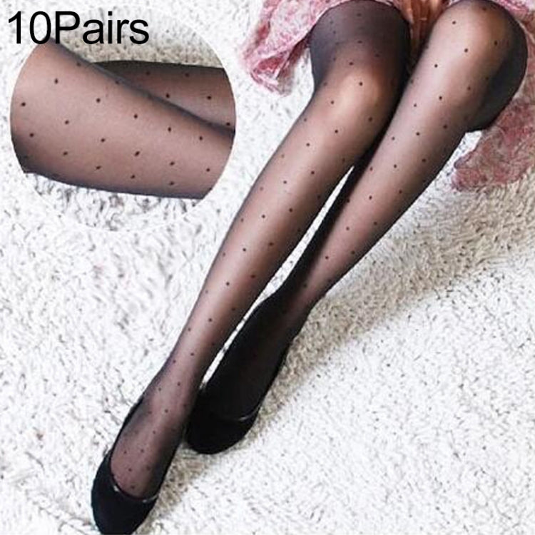 10 Pairs Women Tights Classic Silk Stockings Thin Lady Pantyhose