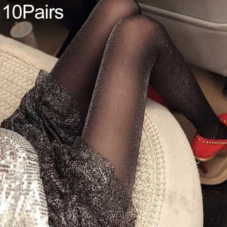 10 Pairs Women Tights Classic Silk Stockings Thin Lady Pantyhose