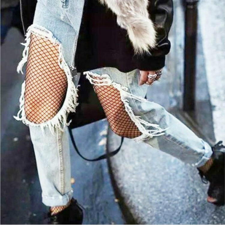 Women Sexy Pantyhose Mesh Fishnet Nylon Tights Long Stocking, Size:One size
