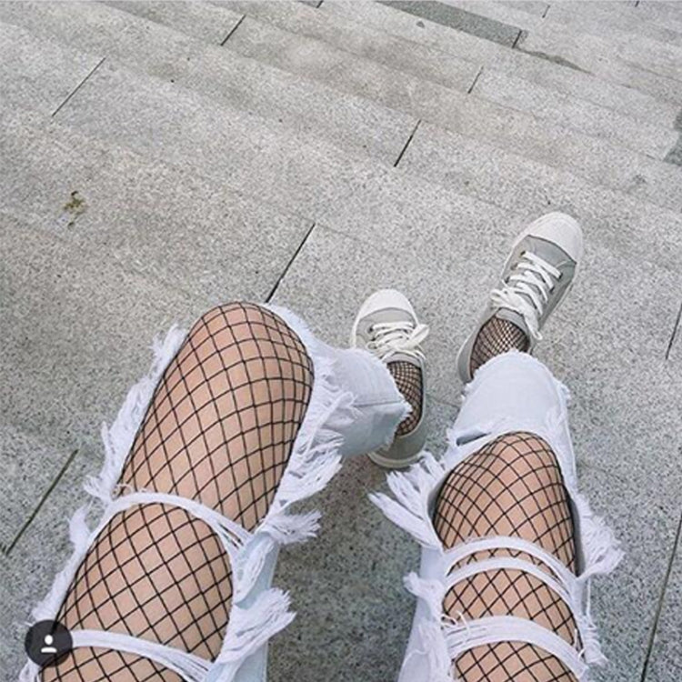 Women Sexy Pantyhose Mesh Fishnet Nylon Tights Long Stocking, Size:One size