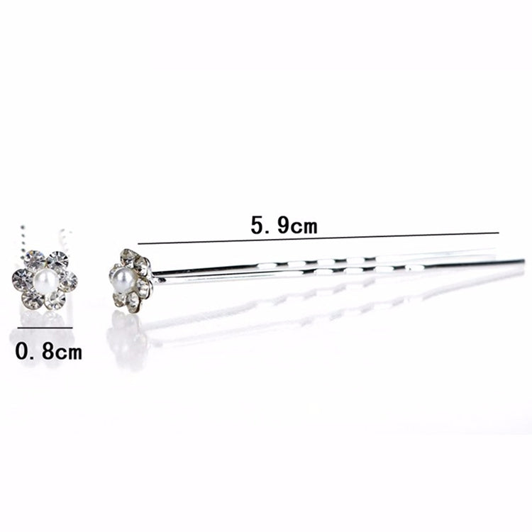 40 PCS Antique Silver Plated Women Wedding Hair Pins Jewelry Accessories Simulated Pearl Flower Bridal Hair Clips