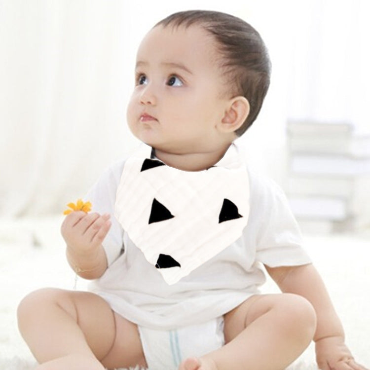 Cotton Multi-layer Printed Double Snap Triangle Scarf Bib Children Saliva Towel
