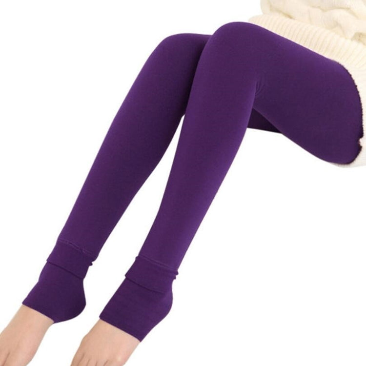 2 PCS Autumn and Winter Models Plus Velvet Thick Stepping Base Women Slim Slimming Warm Pants, Size:M