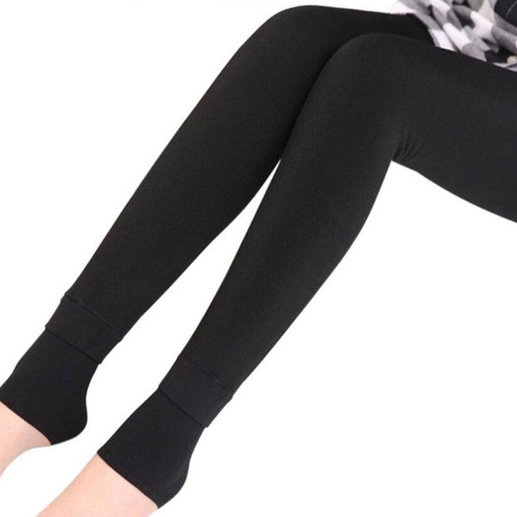 2 PCS Autumn and Winter Models Plus Velvet Thick Stepping Base Women Slim Slimming Warm Pants, Size:M