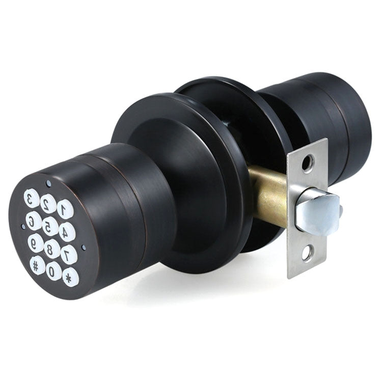 Spherical Electronic Code Door Lock Replaceable Ball Lock, Color:Black