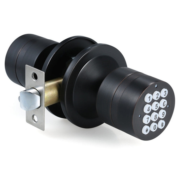 Spherical Electronic Code Door Lock Replaceable Ball Lock, Color:Black