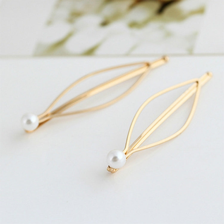 3 PCS Simple Fashion Jewelry Hairpins Clips Hairpins Hairpins Plated Women Pearl Hair Clips Bridal Headdress(Gold)