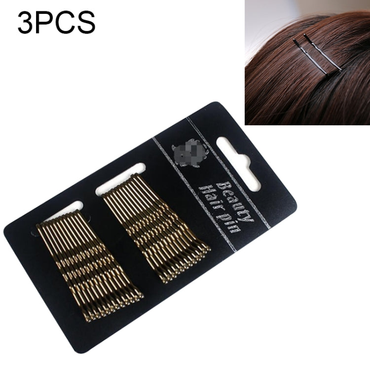 3 Sets Women Drip Invisible Hair Grips Curly Wavy Bobby Pins Daily Use Wedding Party Hair Maker