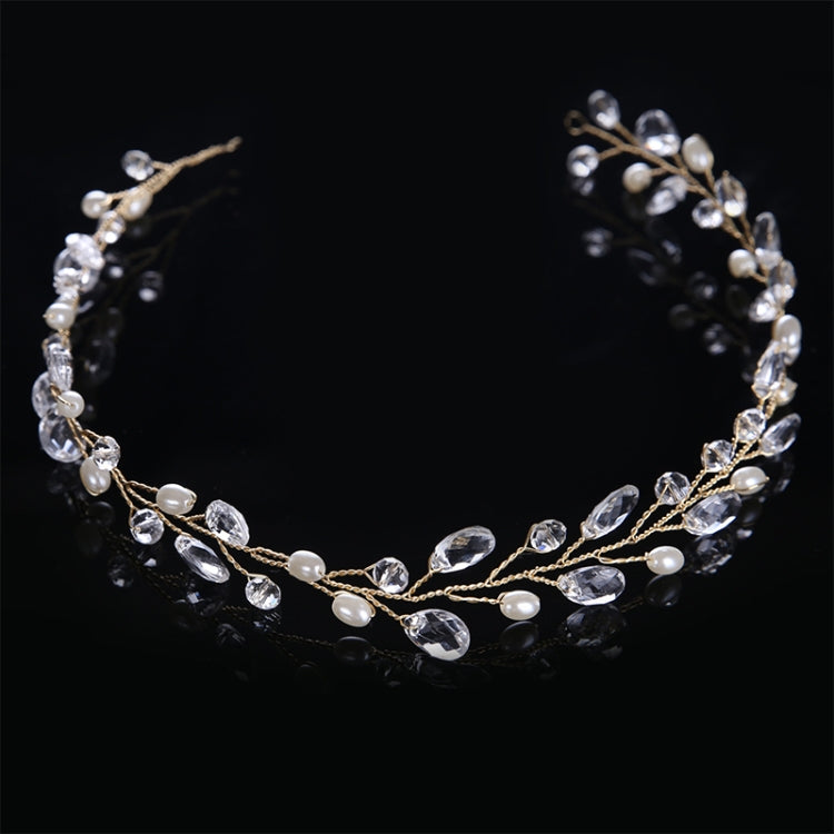 Fashion Leaves Bridal Hair Accessories Handmade Crystal Hair Jewelry Wedding Headband Headpiece for Women