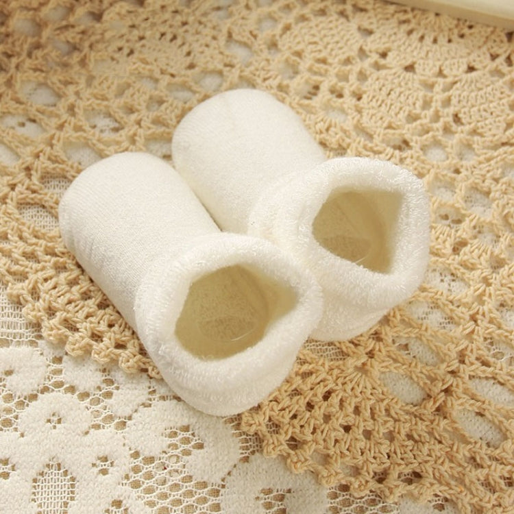 3 Pairs Cotton Baby Socks Thicken Warm Newborn Anti Slip Floor Sock, Size:S