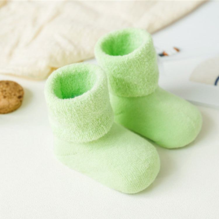 3 Pairs Cotton Baby Socks Thicken Warm Newborn Anti Slip Floor Sock, Size:S