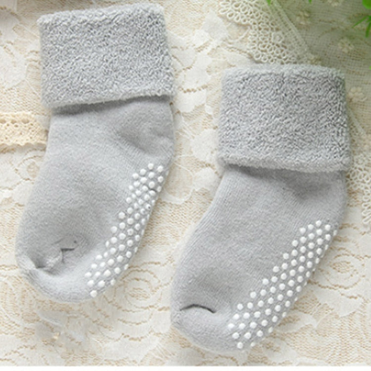 3 Pairs Cotton Baby Socks Thicken Warm Newborn Anti Slip Floor Sock, Size:S