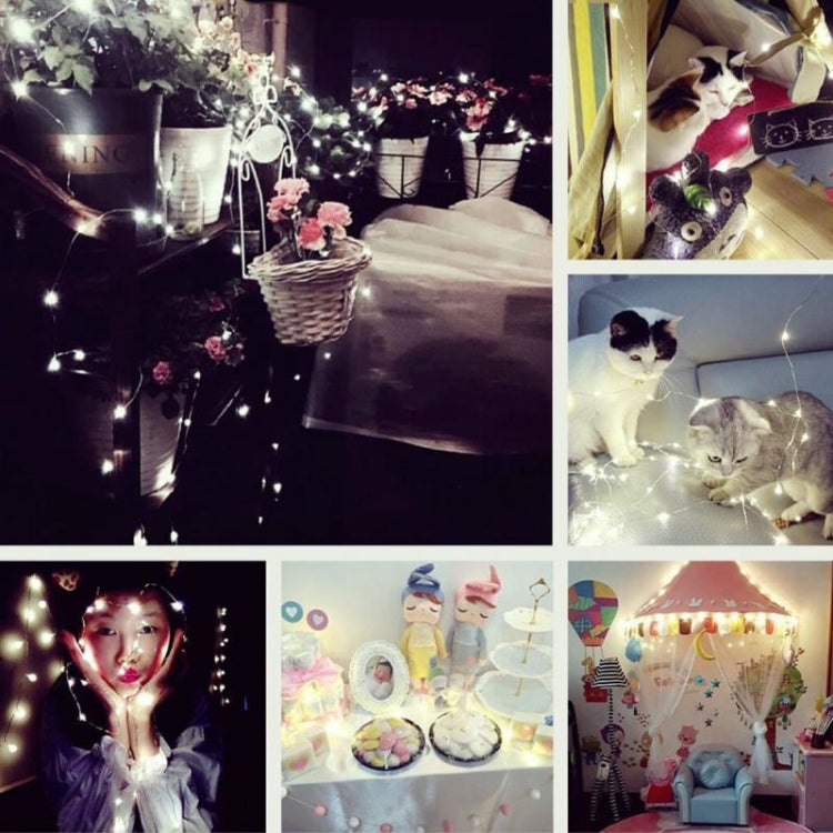 Christmas Decoration Light Copper Wire LED String Light Wedding Garland LED Lamps Christmas Tree Ornaments, Size: 5m 50 Leds
