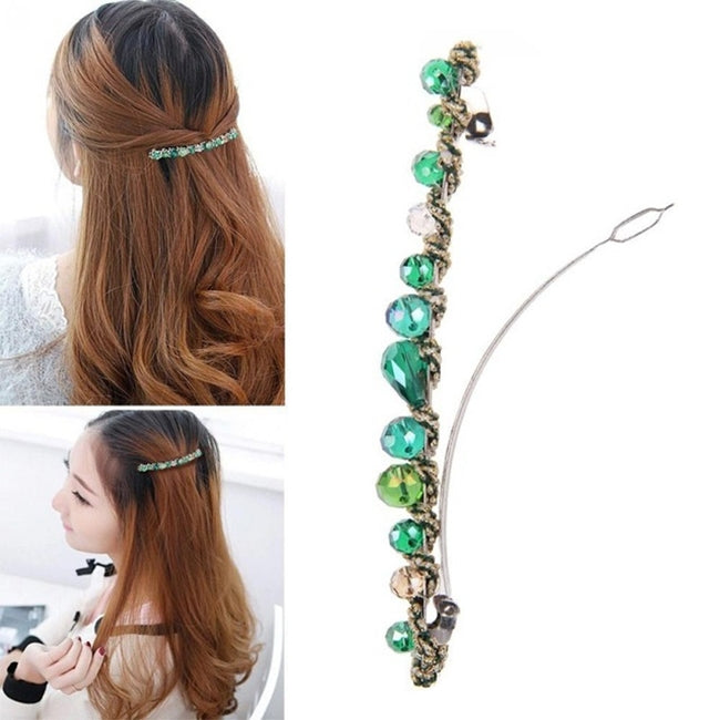 iMucci Women Rhinestone Crystal Hairpin Barrette Hair Clip