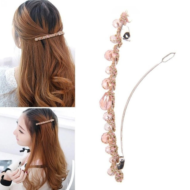 iMucci Women Rhinestone Crystal Hairpin Barrette Hair Clip