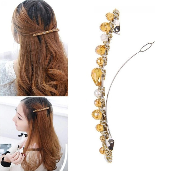 iMucci Women Rhinestone Crystal Hairpin Barrette Hair Clip