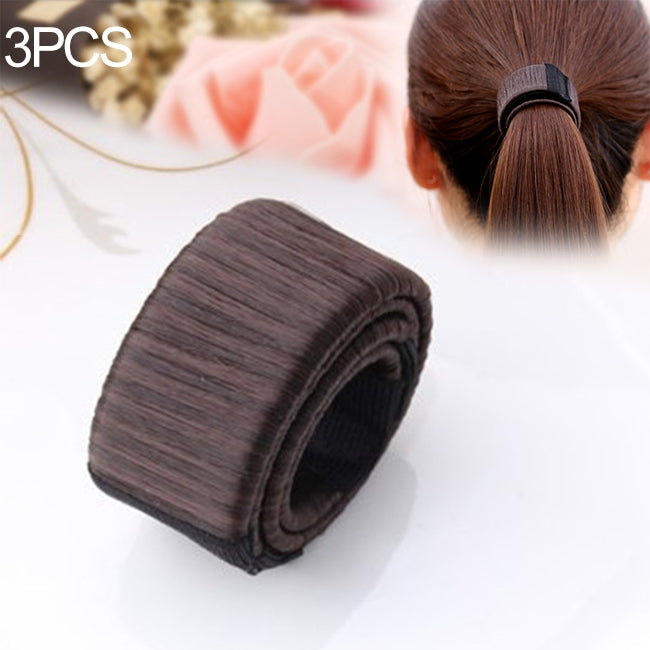3PCS Magic Bun Women Synthetic Wig Headwear Donuts Bud Ball Twist Magic DIY Bun Maker Tools