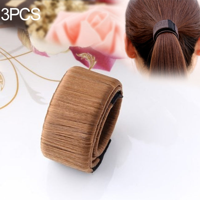 3PCS Magic Bun Women Synthetic Wig Headwear Donuts Bud Ball Twist Magic DIY Bun Maker Tools