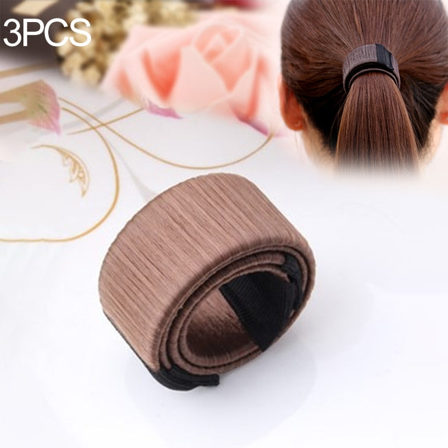3PCS Magic Bun Women Synthetic Wig Headwear Donuts Bud Ball Twist Magic DIY Bun Maker Tools