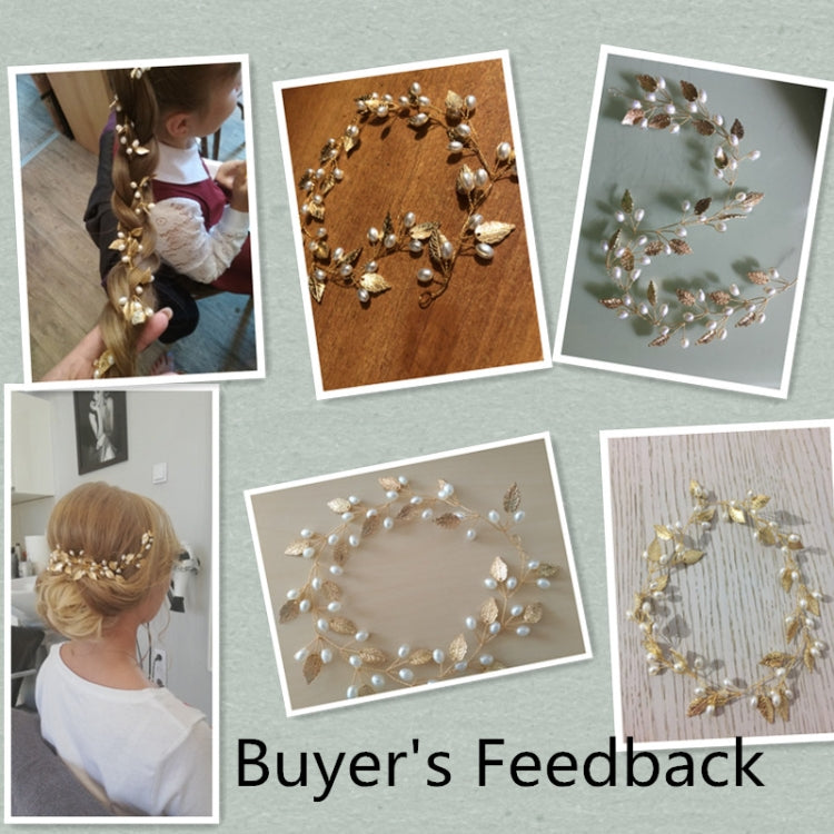 Luxury Gold and Silver Headbands Hair Jewelry Pearl Crystal Leaf  Bride Tiaras Headpiece Wedding Bridal Hair Accessories Gift