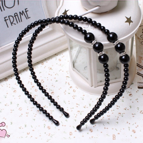 3 PCS The Princess Pearl Hair Hoop Hand Bead Cute Hair Ornaments