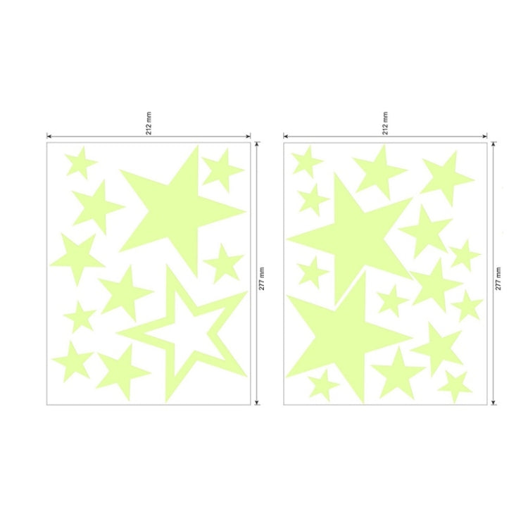3 PCS AFG33003 Home Decoration Luminous Stars Moon PVC Stickers, Specification:27PCS Star