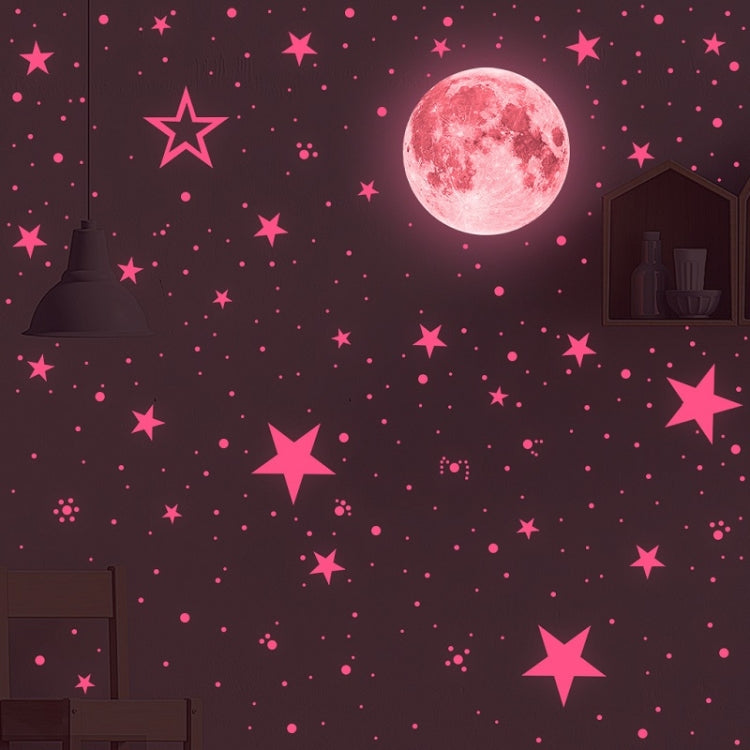 3 PCS AFG33003 Home Decoration Luminous Stars Moon PVC Stickers, Specification:27PCS Star + 30cm Moon