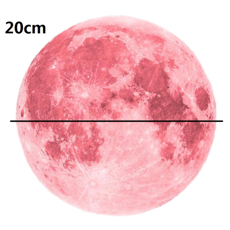 3 PCS AFG33003 Home Decoration Luminous Stars Moon PVC Stickers, Specification:Pink Moon 20cm