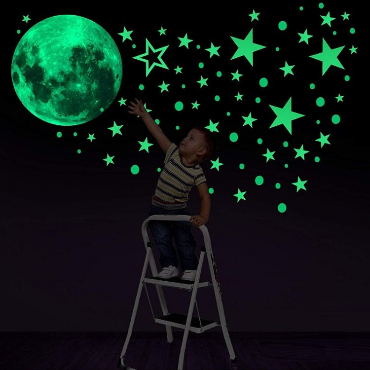 3 PCS AFG33003 Home Decoration Luminous Stars Moon PVC Stickers, Specification:Blue Moon 10cm