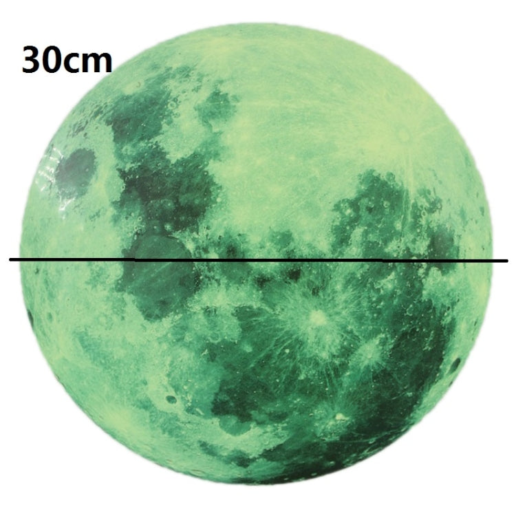 3 PCS AFG33003 Home Decoration Luminous Stars Moon PVC Stickers, Specification:Green Moon 30cm