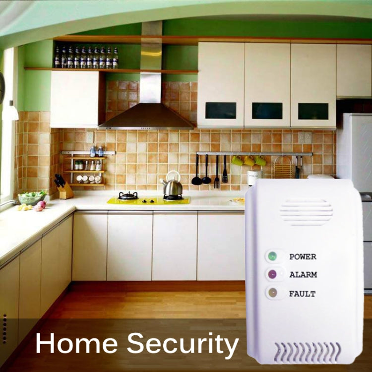 Home Security Combustible Gas Leak Alert Detector Voice Alarm Sensor, EU Plug
